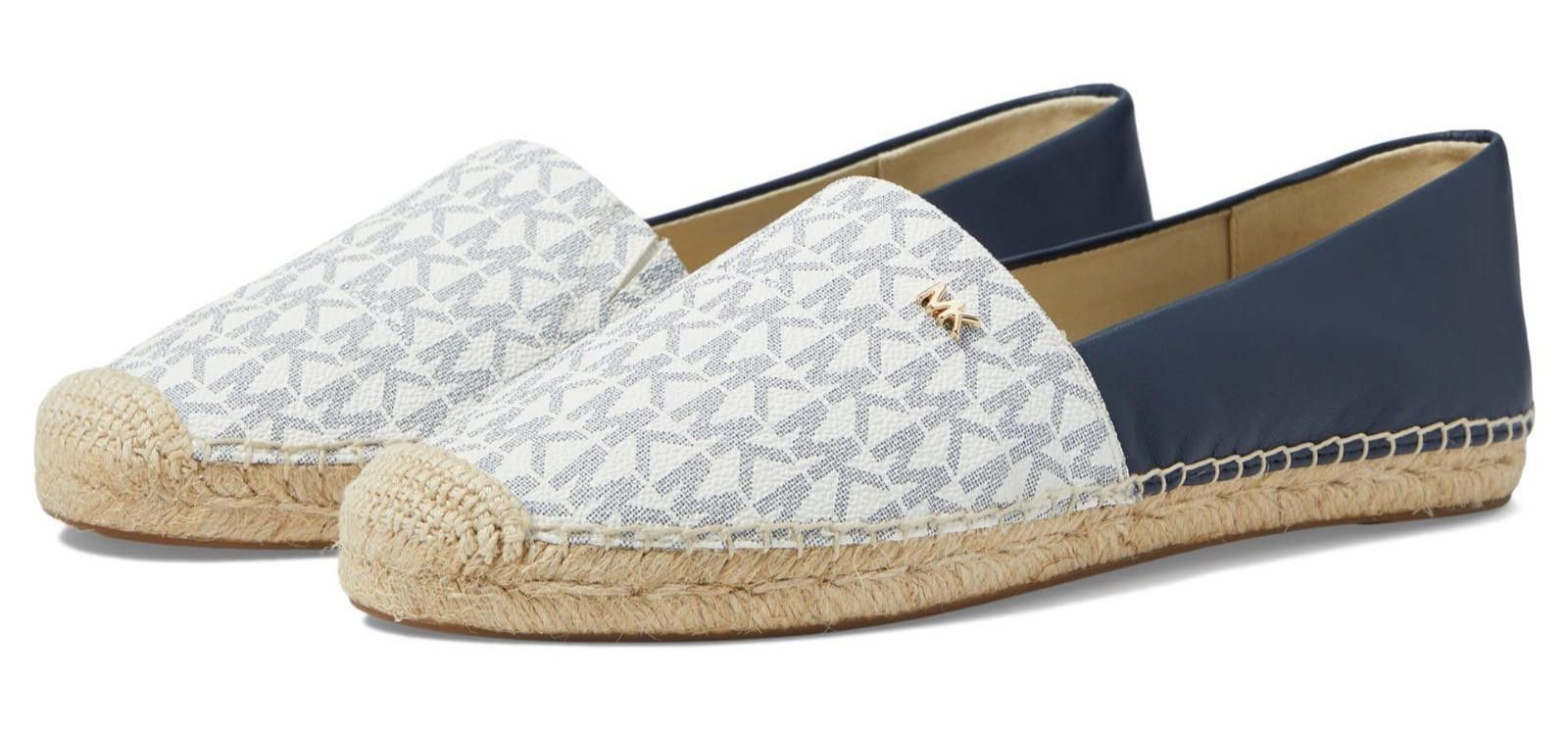 Michael Kors Kendrick Slip-On White/Navy Espadrille 10 M NEW