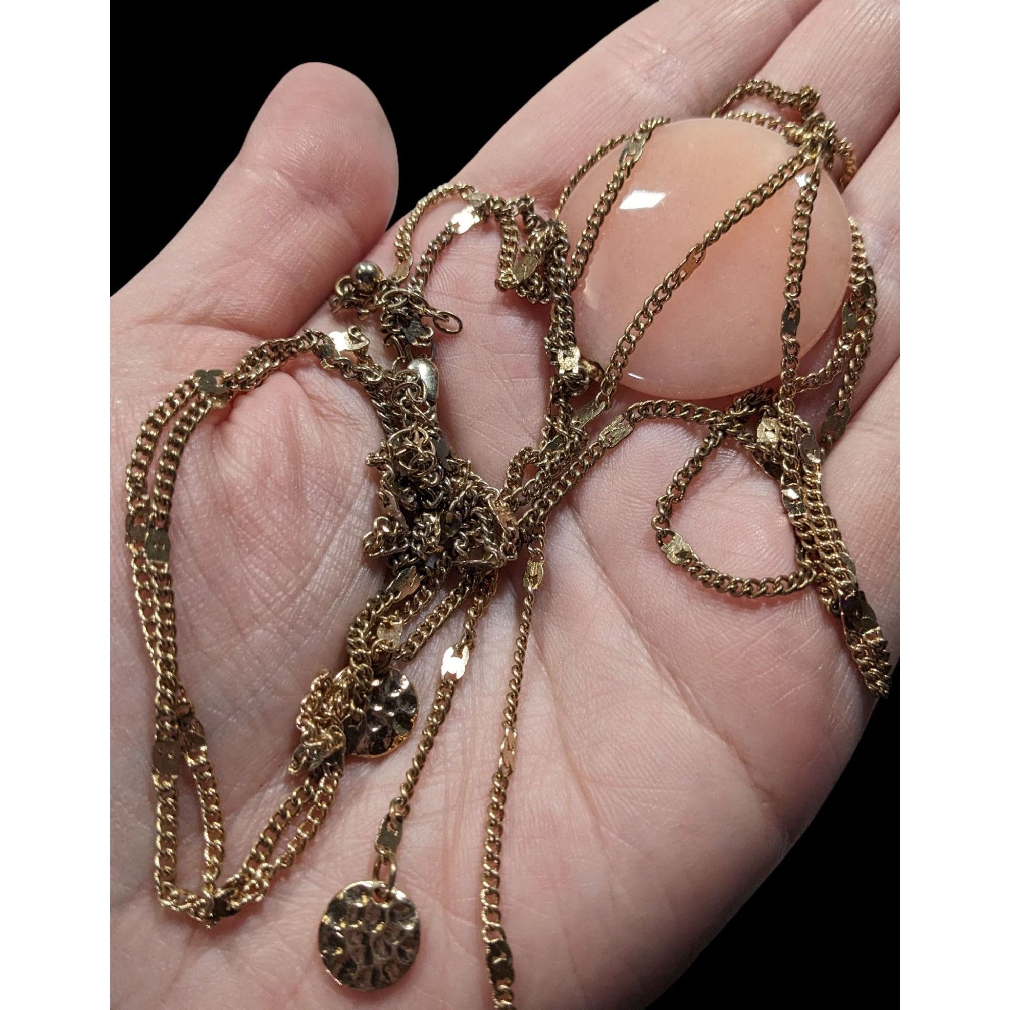 Other Layered Gold Chain Rose Quartz Sphere Pendant Necklace With Size ONE SIZE - 3 Thumbnail
