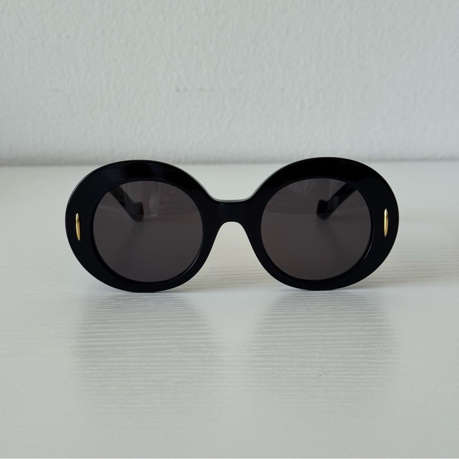Loewe New! Loewe Black Round Sunglasses LW40146I 01A, Authentic Size ONE SIZE - 8 Thumbnail