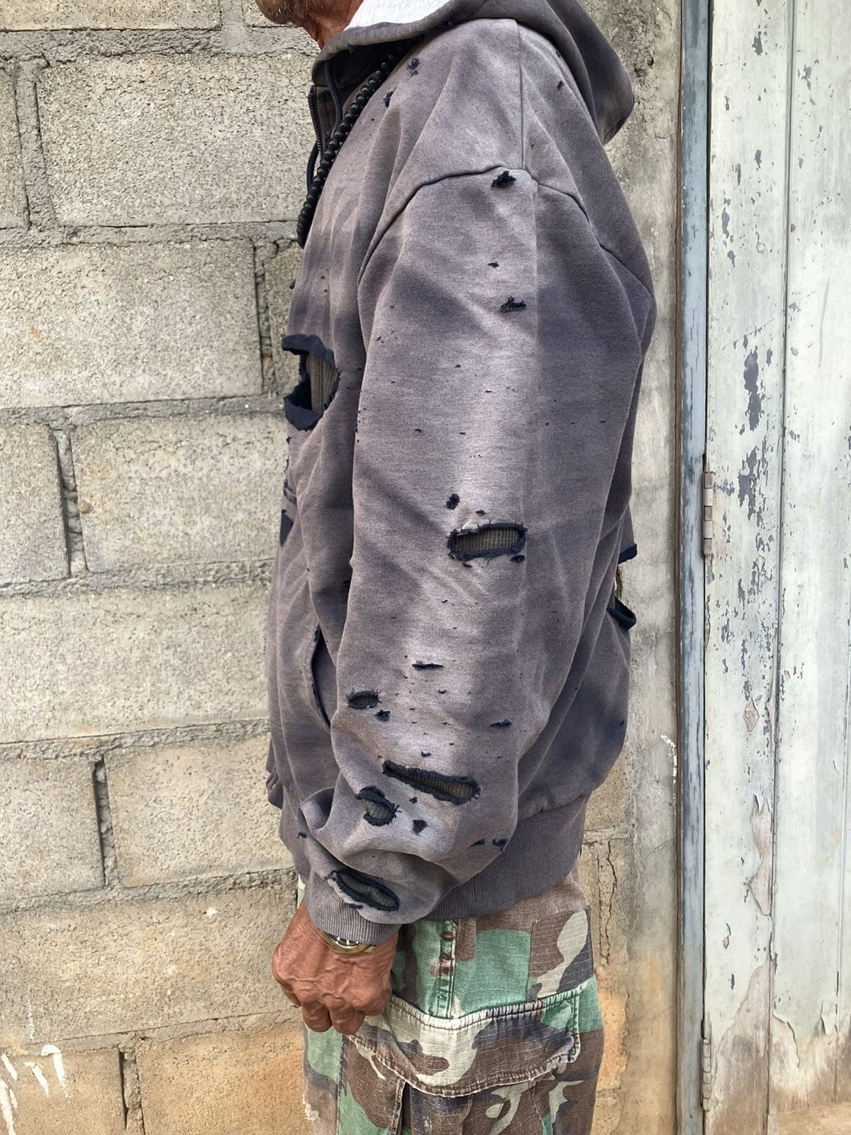 Dickies × StraightFaded Hoodie zip & faded destroyed. Size US XL / EU 56 / 4 - 13 Thumbnail