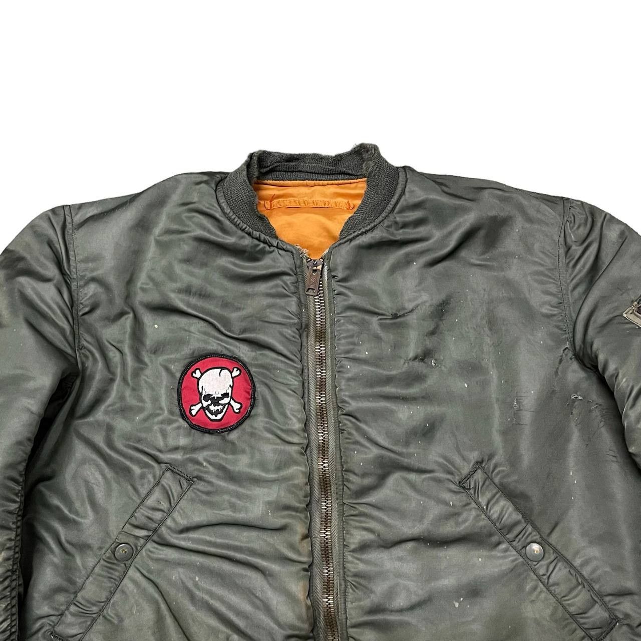Alpha Industries Vintage 60's Alpha Industries Ma 1 Bomber Jacket Thrashed Size US M / EU 48-50 / 2 - 2 Thumbnail