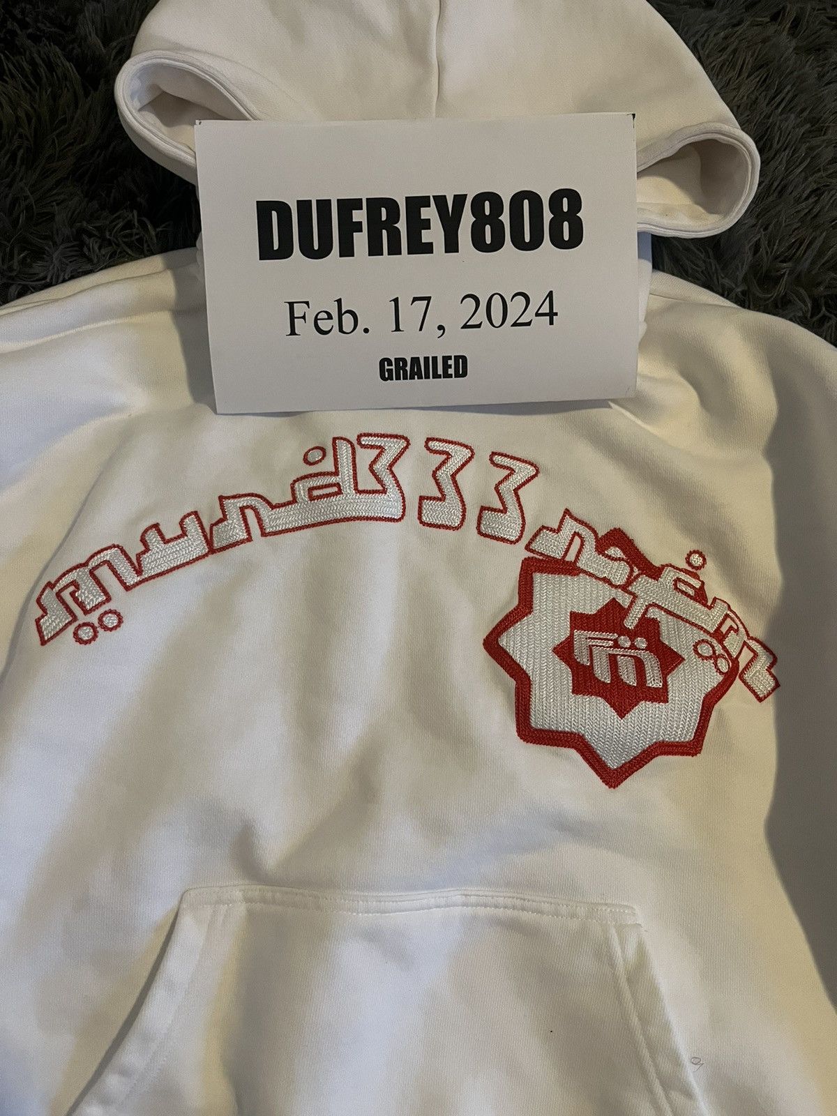 murd333r.fm RARE Murd333r.fm x Nubian Tokyo Hoodie - White/Red Size US L / EU 52-54 / 3 - 3 Thumbnail
