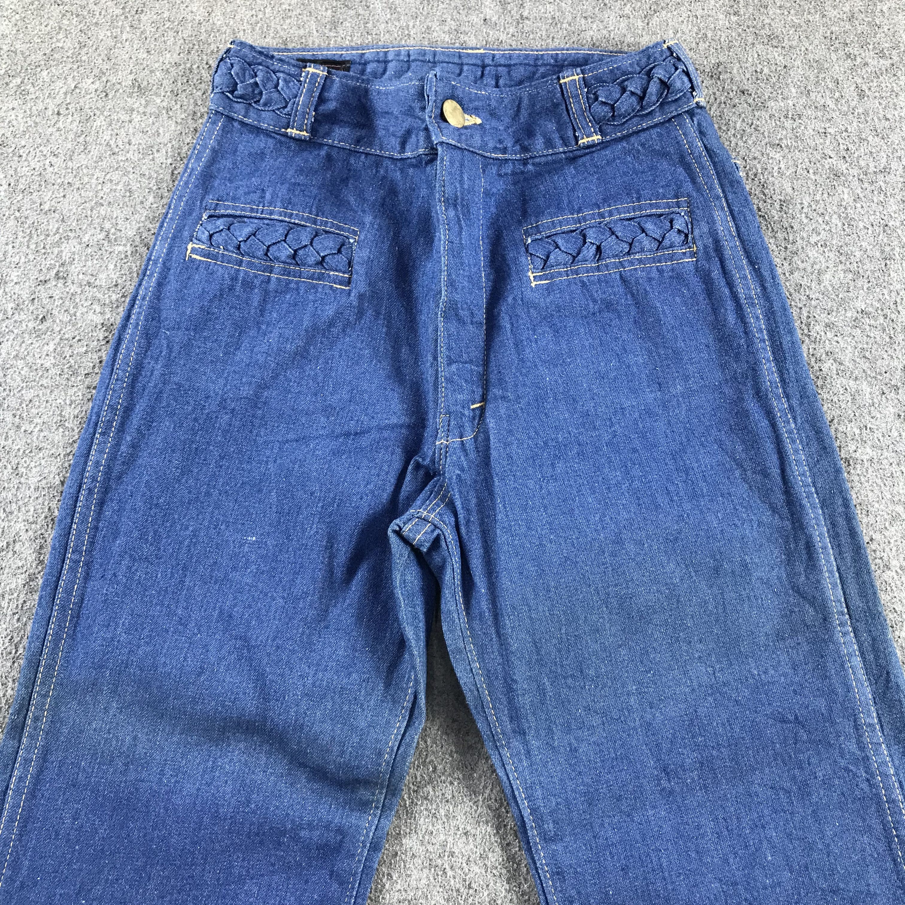 Japanese Brand Vintage Thomaston Flare Jeans Bell Bottom Denim KJ3389 Size 23" - 3 Thumbnail