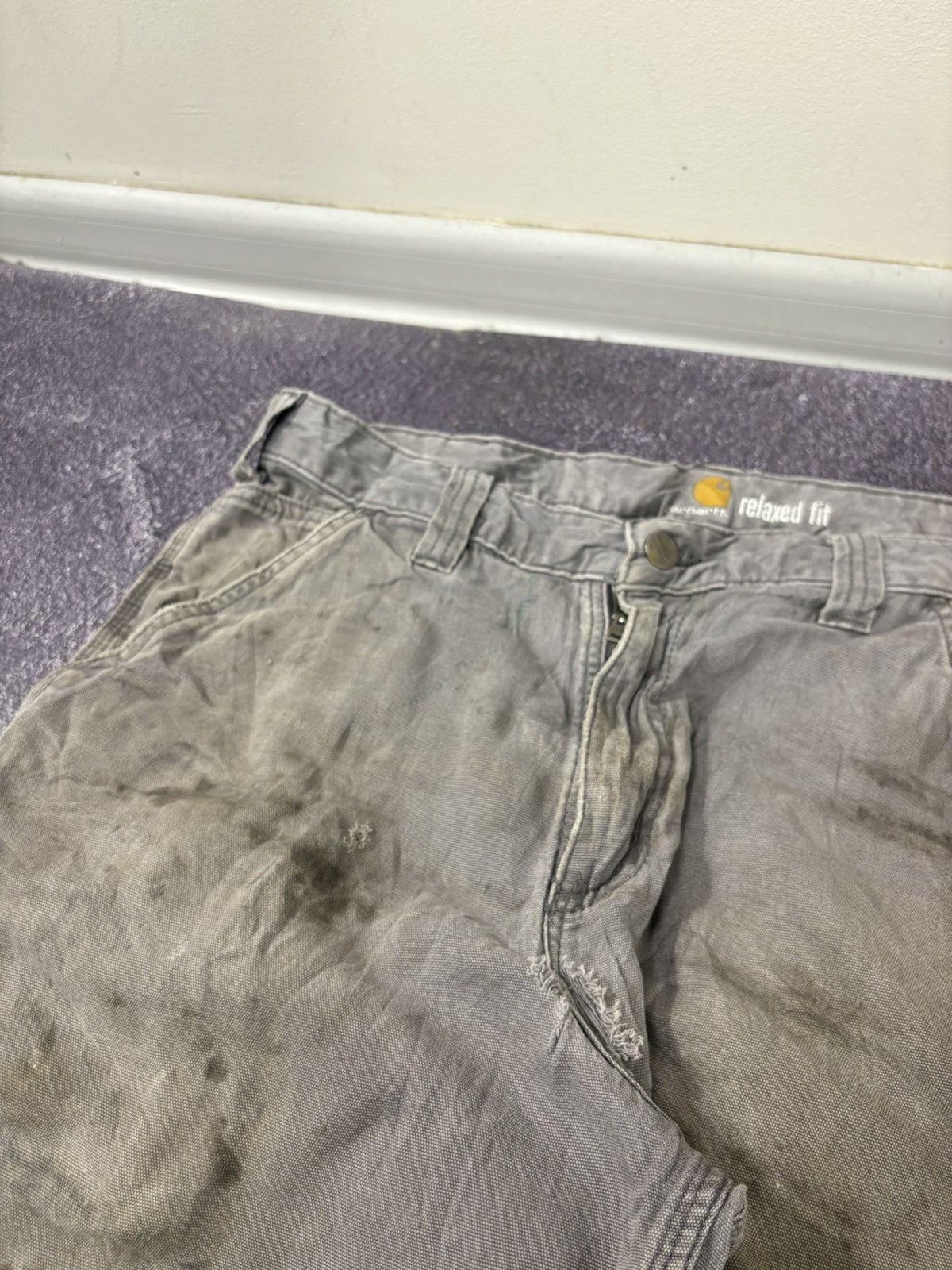 Carhartt Vintage Carhartt USA Distressed Gray Work Carpenter Pants Size US 32 / EU 48 - 15 Thumbnail