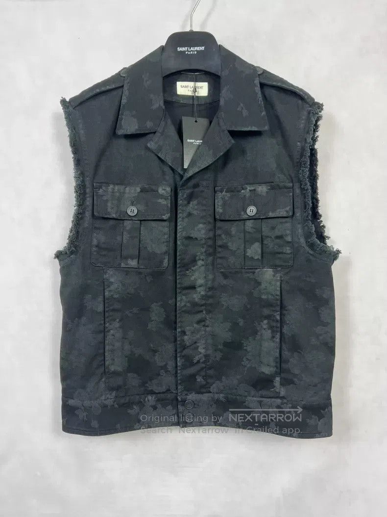 Saint Laurent Paris Saint Laurent Paris Floral Printed Collarless Sleeveless D Size US M / EU 48-50 / 2 - 1 Thumbnail