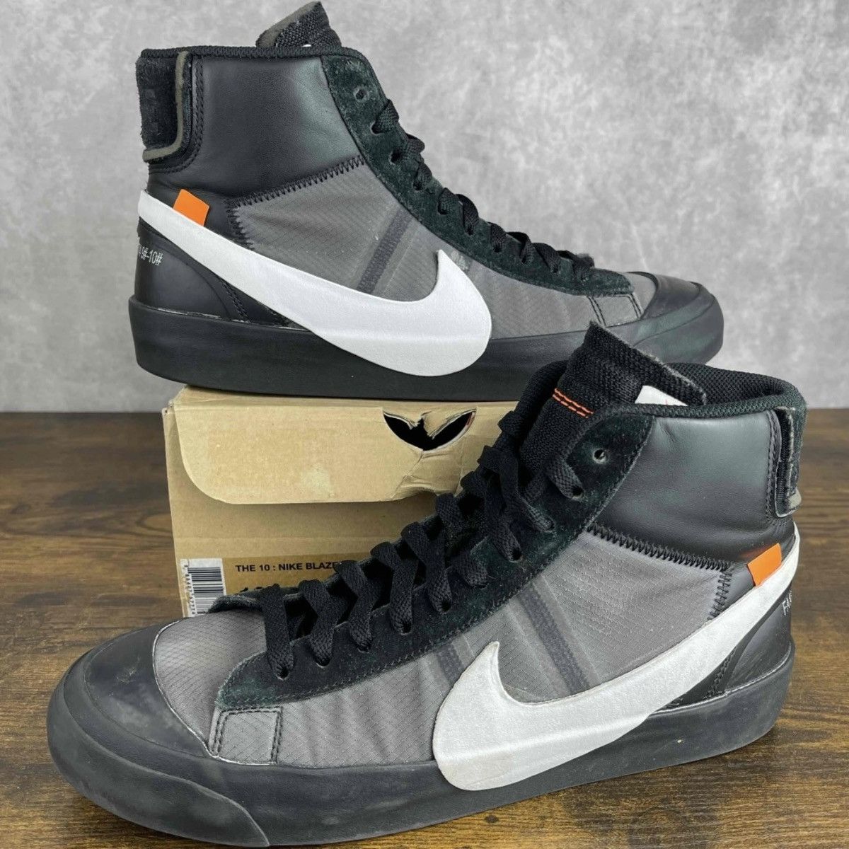 Nike × Off-White Nike Blazer Mid x OFF-WHITE Grim Reapers AA3832-001 Black OG Size US 10 / EU 43 - 2 Thumbnail