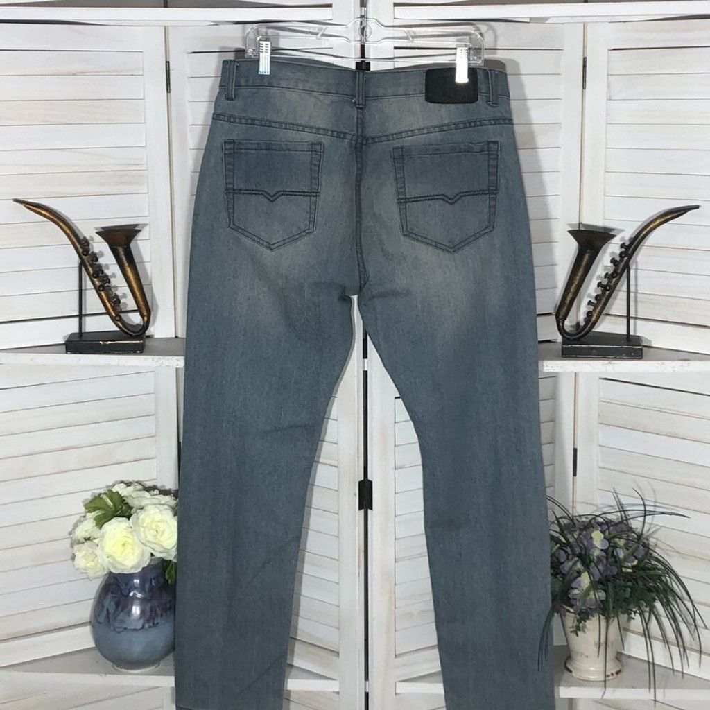 Vintage slim fit light blue Jeans cotton blend retro style Sz 34 X32 Size US 34 / EU 50 - 2 Thumbnail