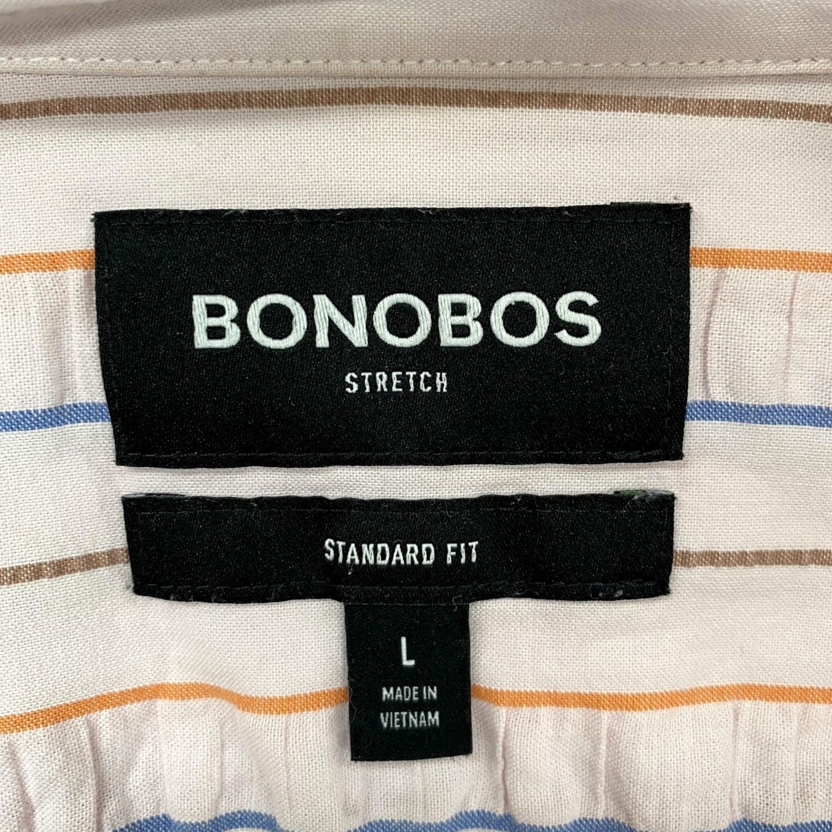 Bonobos Bonobos Stretch Shirt Mens L Pink Striped Seersucker Button Up Summer Size US L / EU 52-54 / 3 - 6 Thumbnail