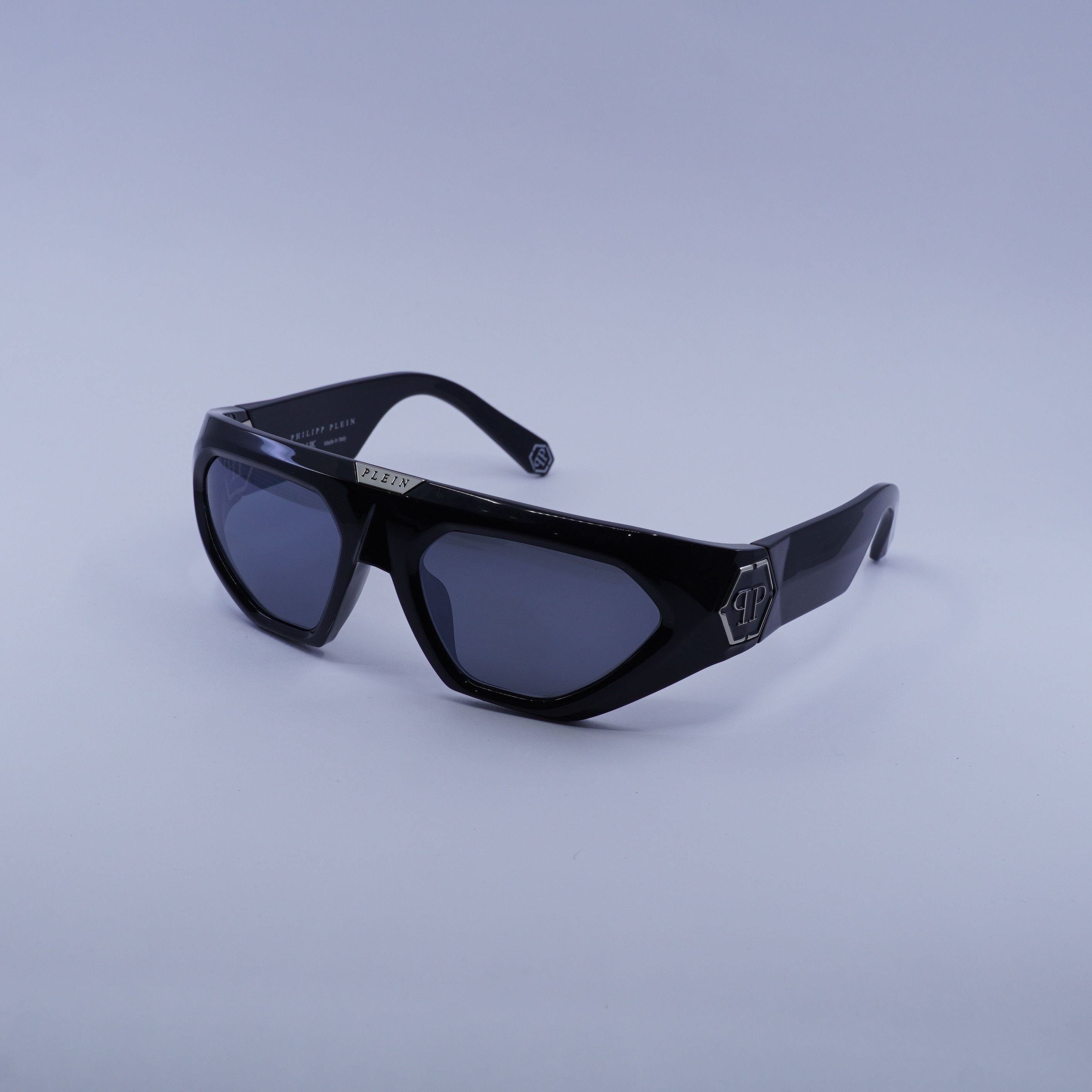 Philipp Plein SPP153 Z42X Sunglasses Black Geometric Frame