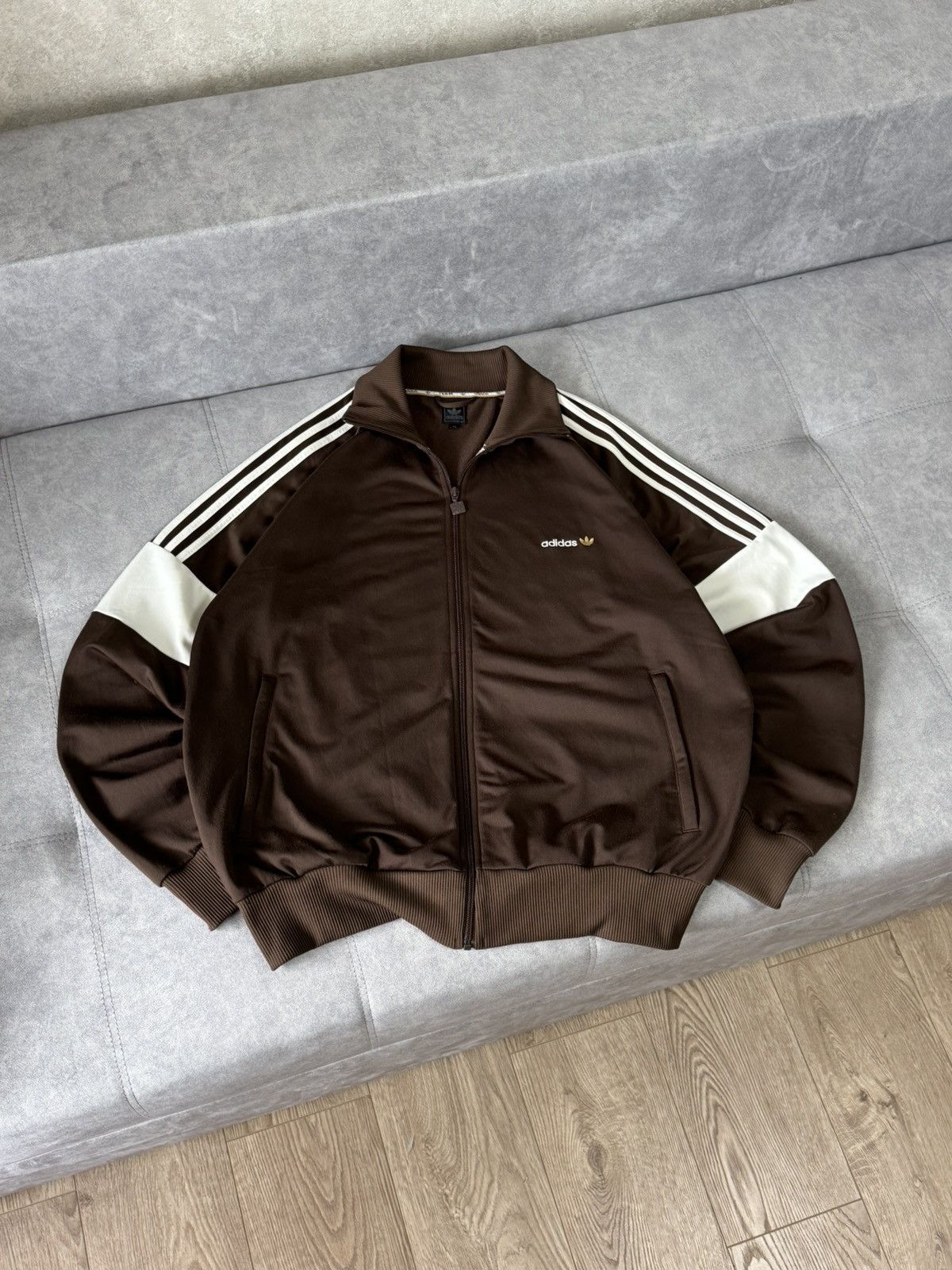 アウトレット old adidas track jacket brown Y2K old adidas track