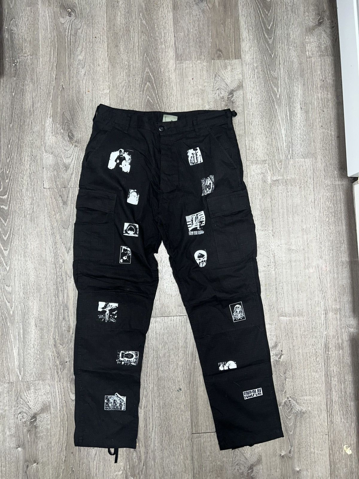 Foulplay Company × Fuck The Population Foulplay AOP Black pants w/ White Print x G59 Size US 32 / EU 48 - 1 Thumbnail