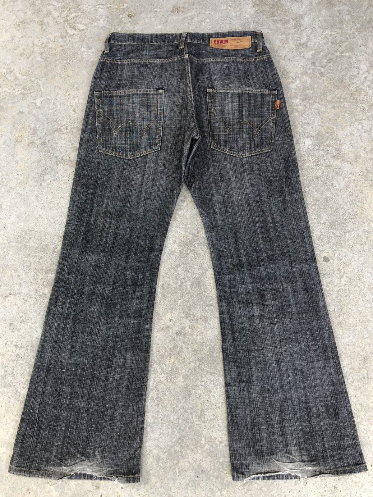 If Six Was Nine Japanese Edwin Flared Jeans Loose Jeans Distressed Jeans Size US 33 - 2 Thumbnail