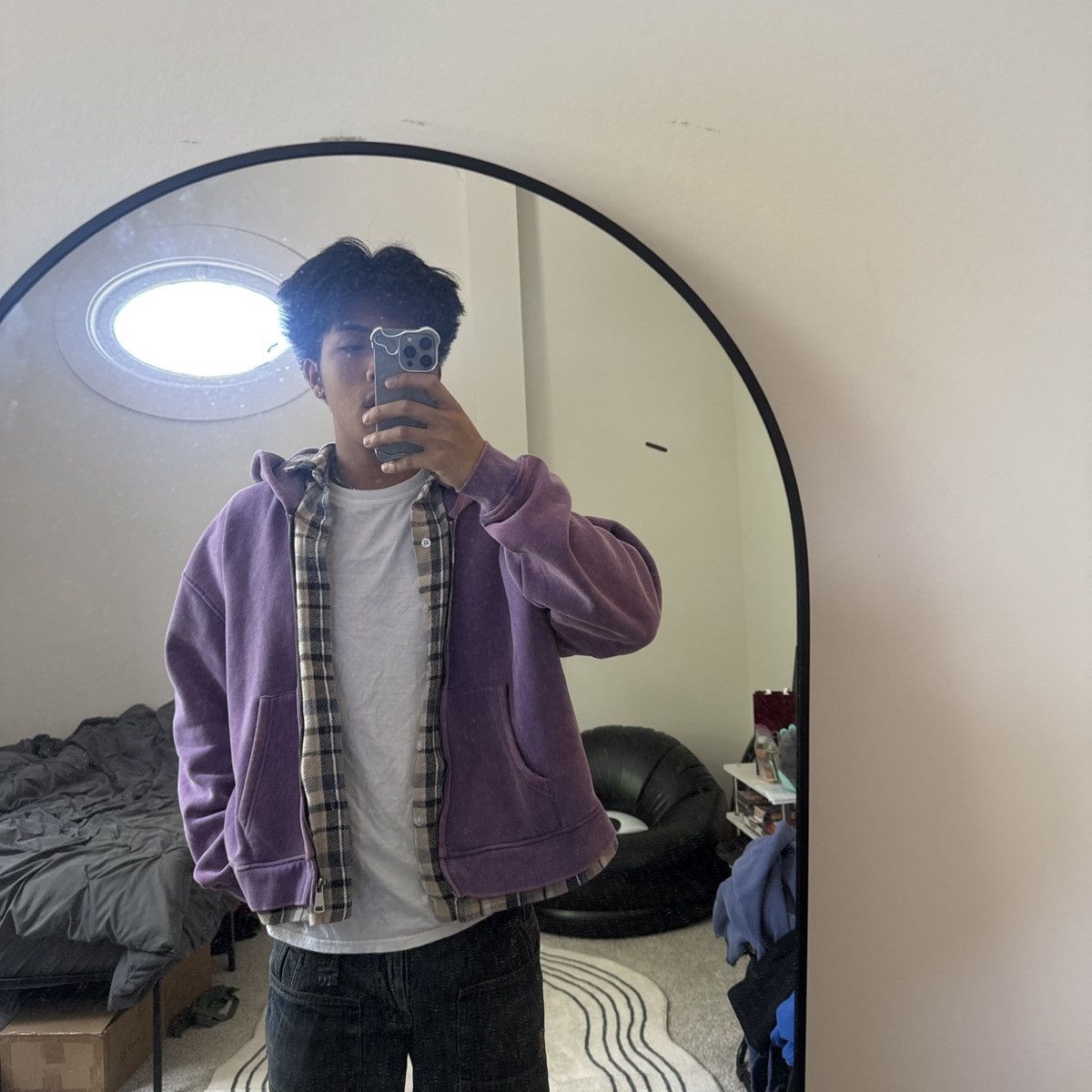 The GV Gallery Gv Gallery Purple Flannel Zip Up Hoodie Size US M / EU 48-50 / 2 - 4 Thumbnail
