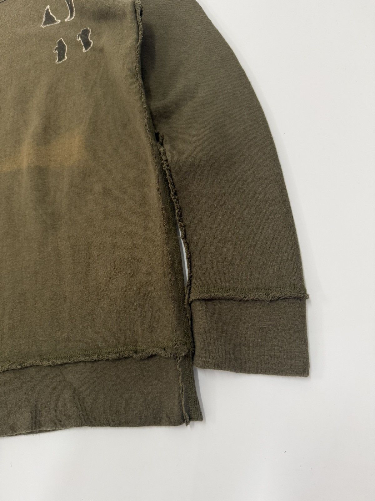 Japanese Brand ⚡️FITH WORKS Olive Raw Edge Sweat Japanese American Military Size US XS / EU 42 / 0 - 2 Thumbnail