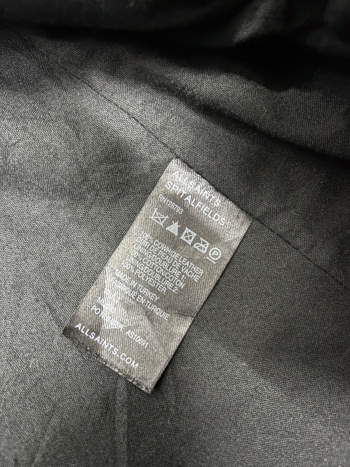 Allsaints 🔥ALLSAINTS SPITALFIELDS COWHIDE LEATHER JACKET BLACK Size US M / EU 48-50 / 2 - 15 Thumbnail