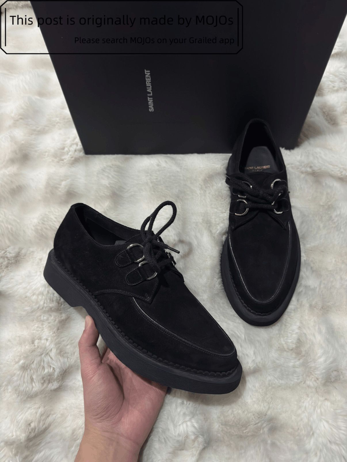 Hedi Slimane × Saint Laurent Paris 14FW Leopard Creepers Sz40
