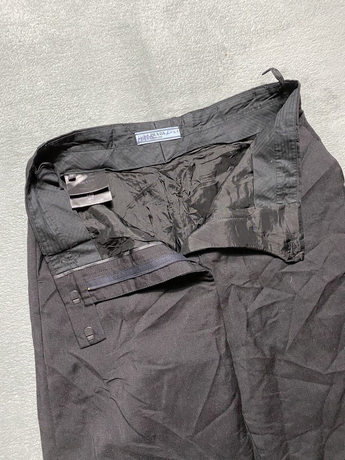 Prada × Raf Simons PRADA / RAF SIMONS 2022 WIDE SLACKS Size 25" / US 0 / IT 36 - 4 Thumbnail