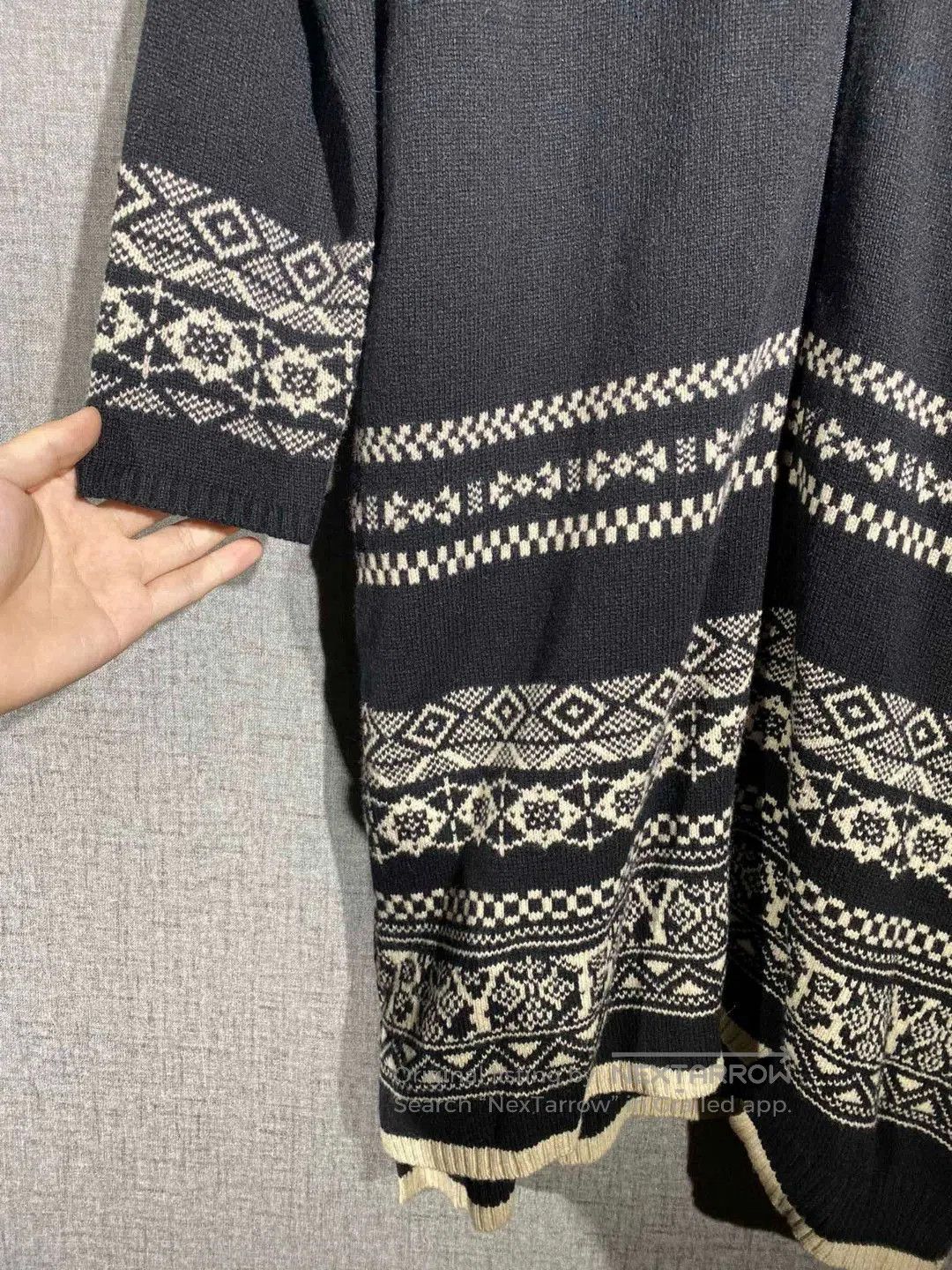 Yashi Yamamuri men's long knitted coat with patterns. Size US XXL / EU 58 / 5 - 3 Thumbnail