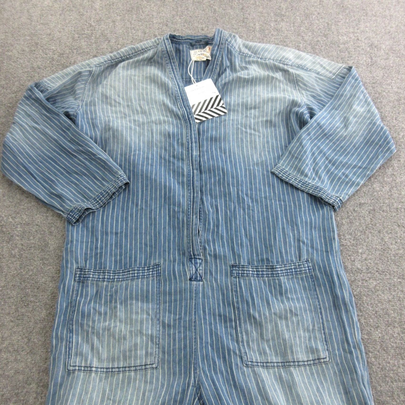 Vintage Sandrine Rose Womens Large Blue Denim Coveralls Size L / US 10 / IT 46 - 4 Thumbnail