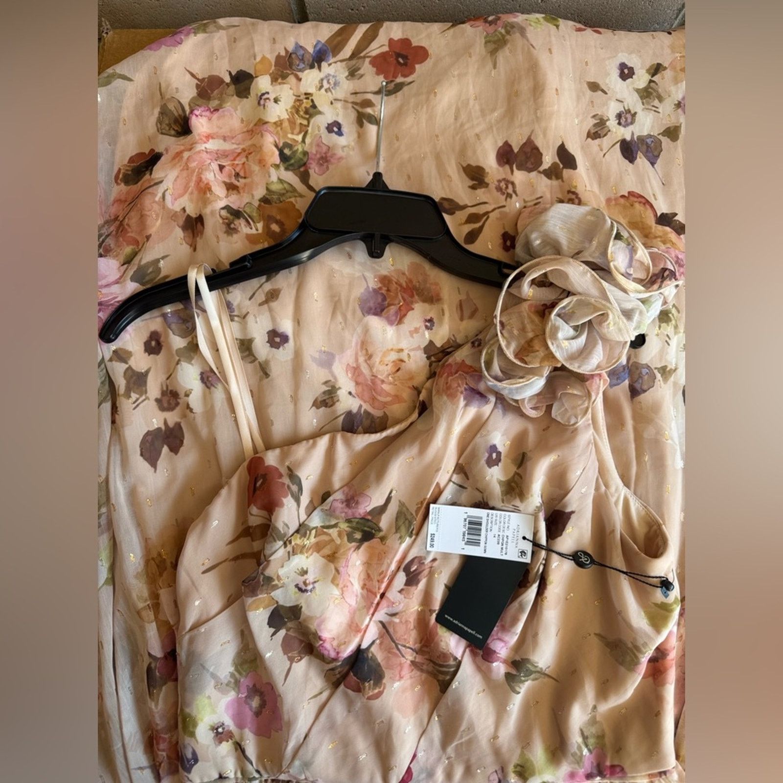Adrianna Papell 🎉LAST PIECE🎉ADRIANNA PAPELL One Shoulder Floral Gown Size XL / US 12-14 / IT 48-50 - 6 Thumbnail