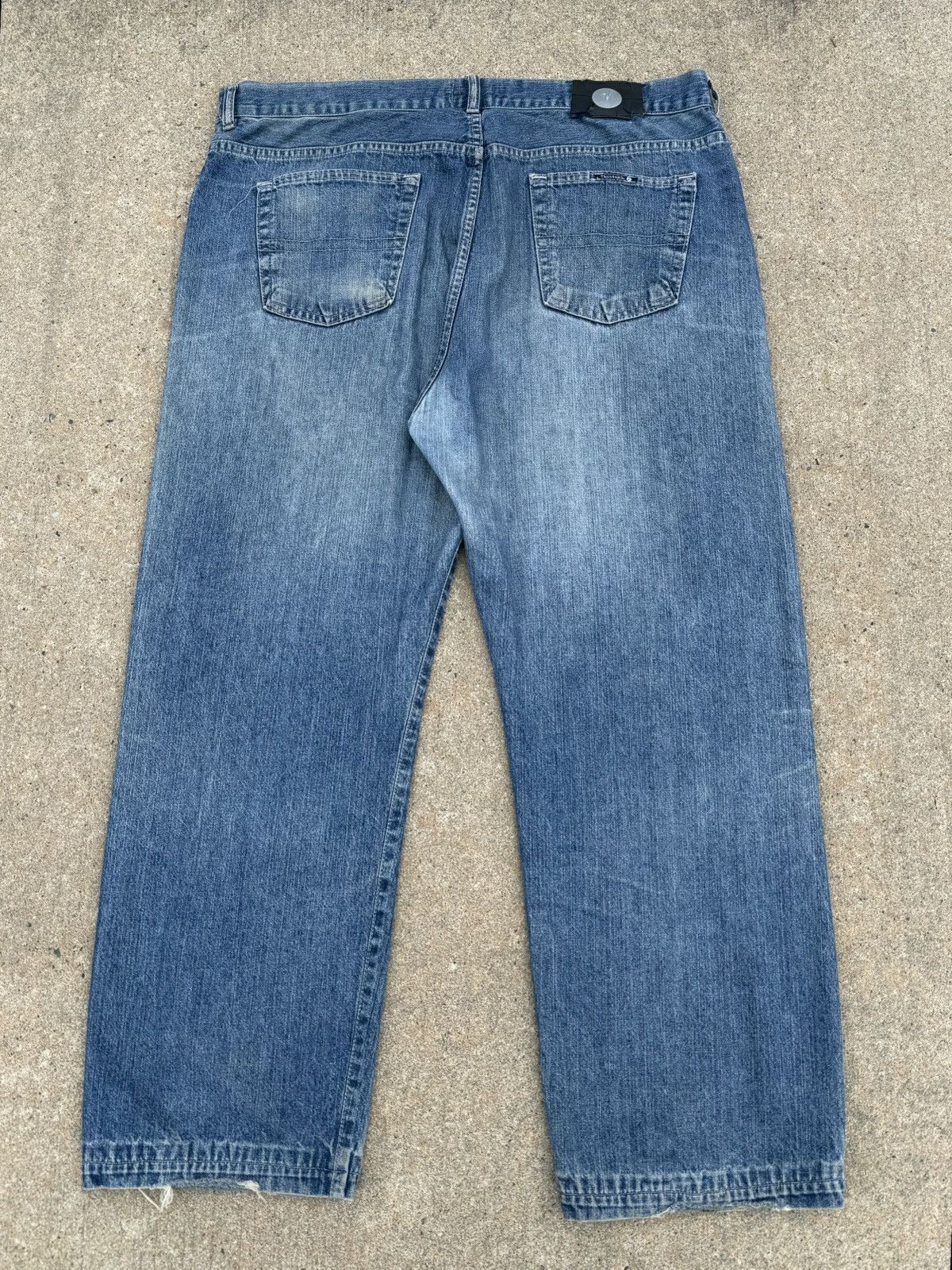Trussardi Vintage 90’s Trussardi Distressed Faded Blue Baggy Jeans Size US 38 / EU 54 - 18 Thumbnail
