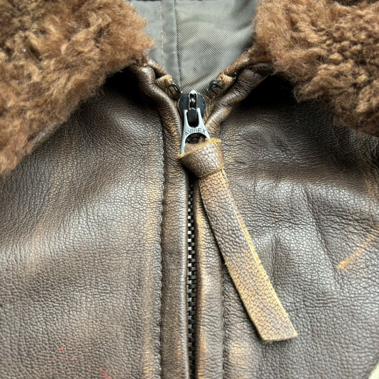 Avirex AVIREX G-1 Boa Patch Goatskin Leather Jacket Size US M / EU 48-50 / 2 - 6 Thumbnail