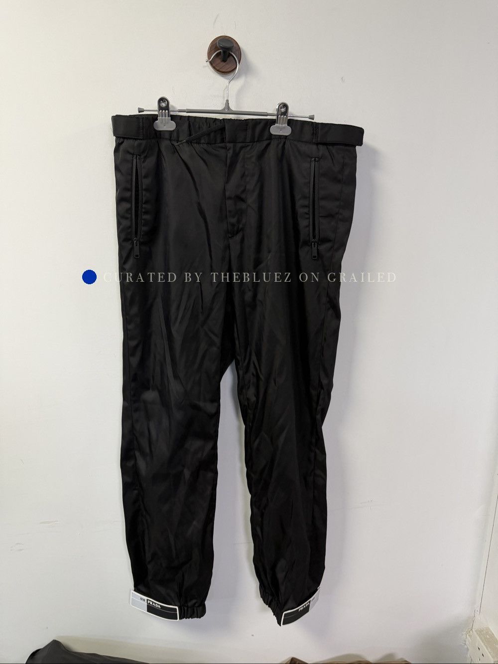 Prada Sleek Black Nylon Jogger Pants Size US 32 / EU 48 - 1 Thumbnail