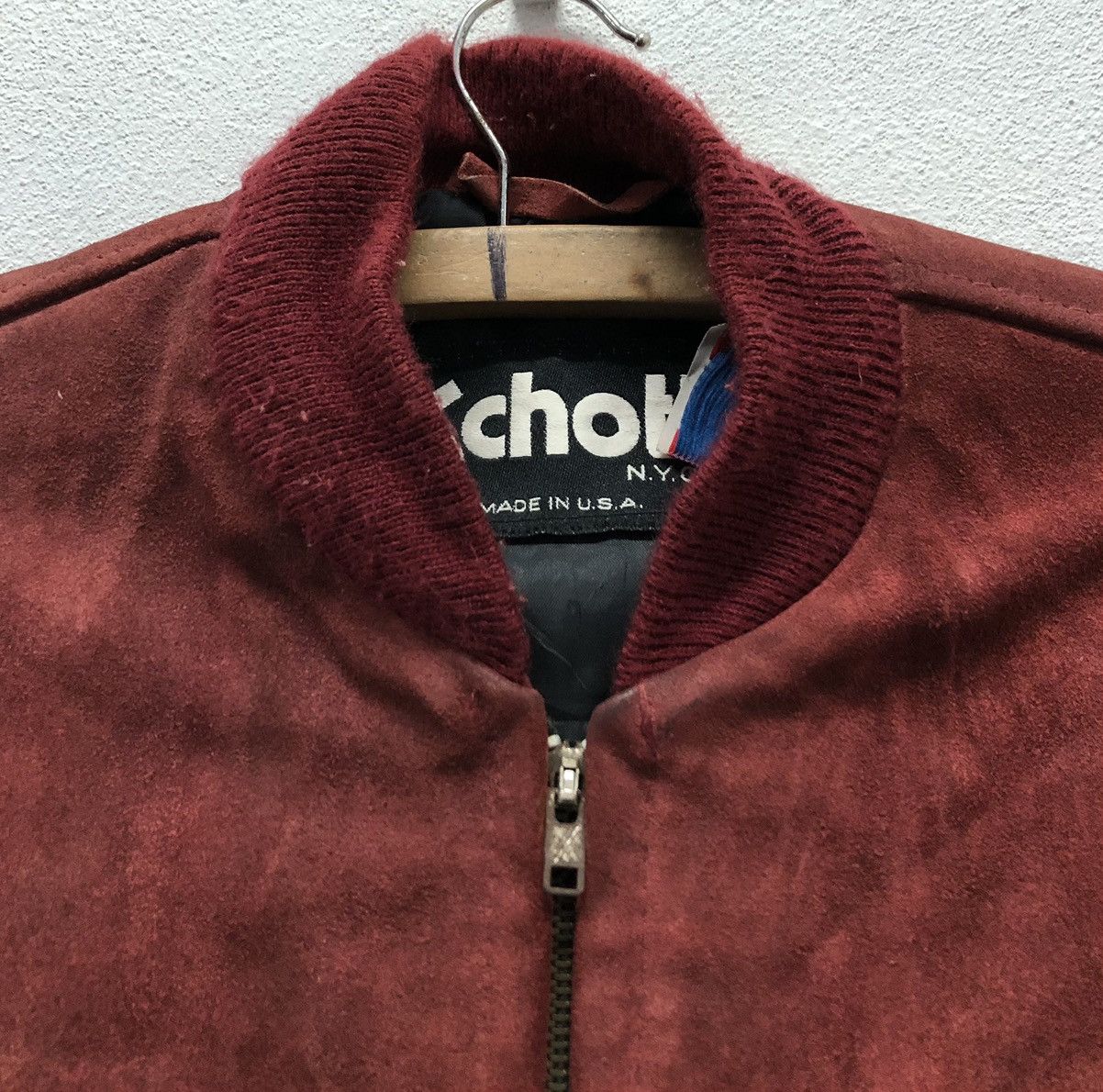 Schott Vintage Schott Nyc Made In Usa Leather Jacket Size US L / EU 52-54 / 3 - 3 Thumbnail