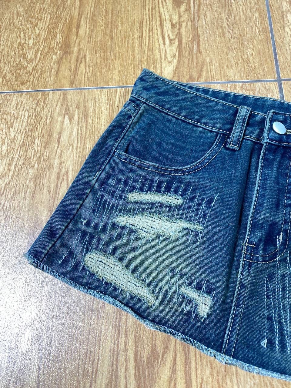 Japanese Brand × Vintage Vintage Basic Y2K Denim Mini Skirt Streetwear Size 28" / US 6 / IT 42 - 14 Thumbnail