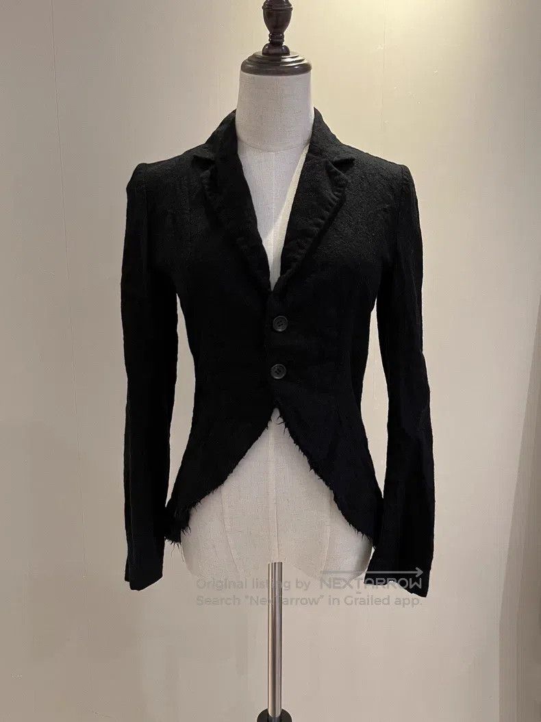 Yohji Yamamoto Yohji Yamamoto Black dovetail felt blazer jacket Size XS / US 0-2 / IT 36-38 - 3 Thumbnail