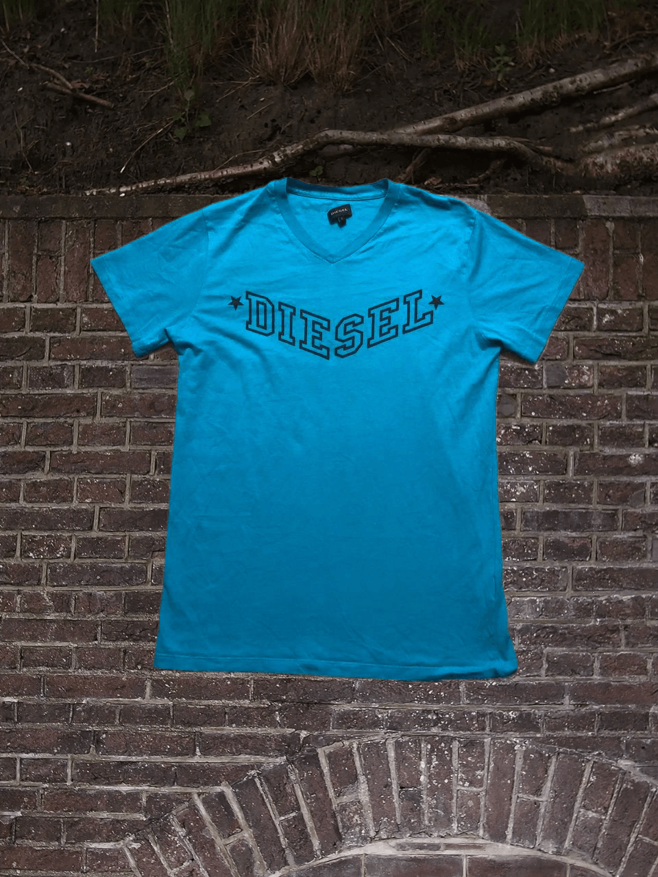 Diesel Streetwear T-Shirt Diesel big logo blue Y2K Vintage Size US L / EU 52-54 / 3 - 1 Thumbnail