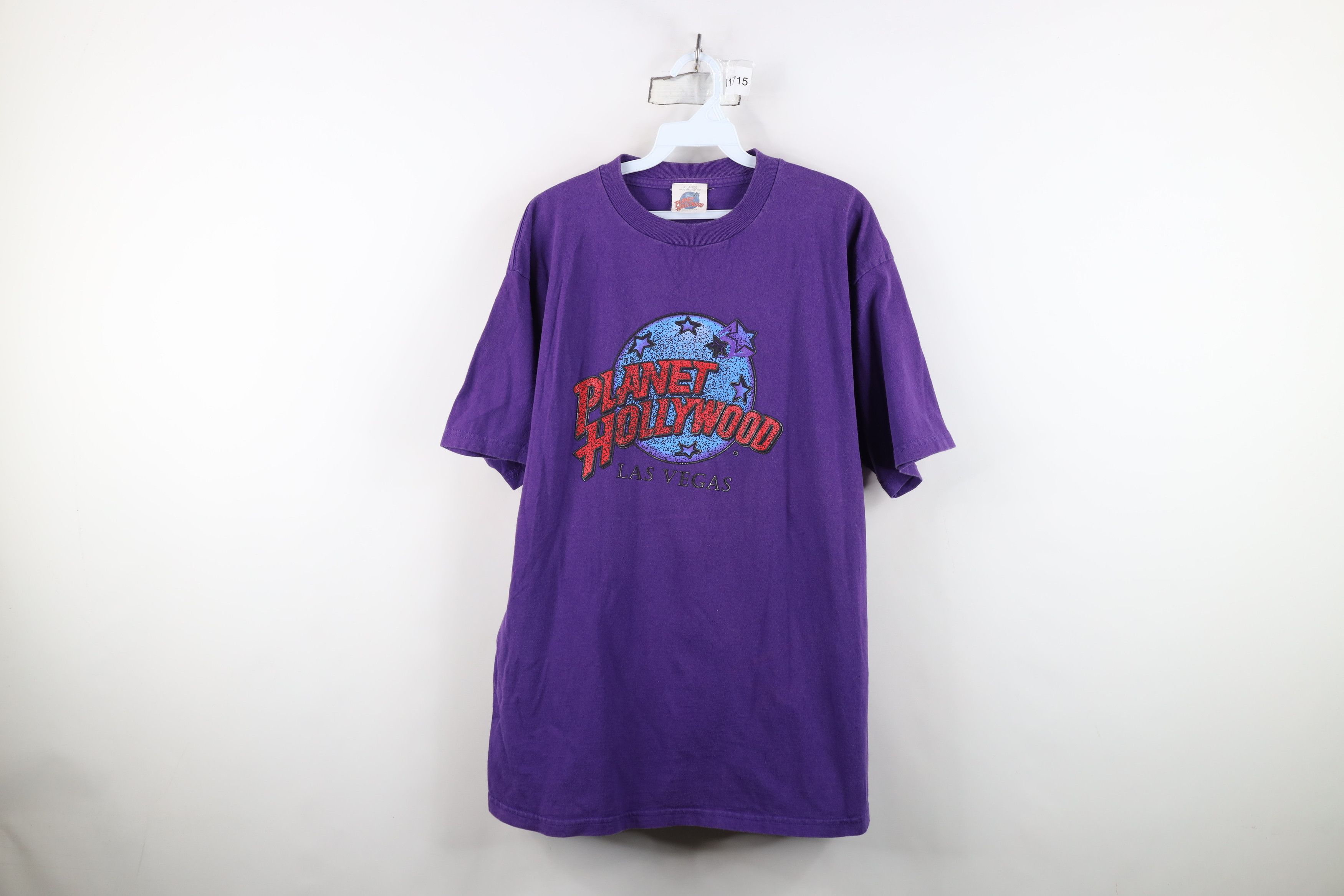 Vintage Vintage 90s Planet Hollywood Las Vegas T-Shirt Purple USA Size US XL / EU 56 / 4 - 1 Thumbnail