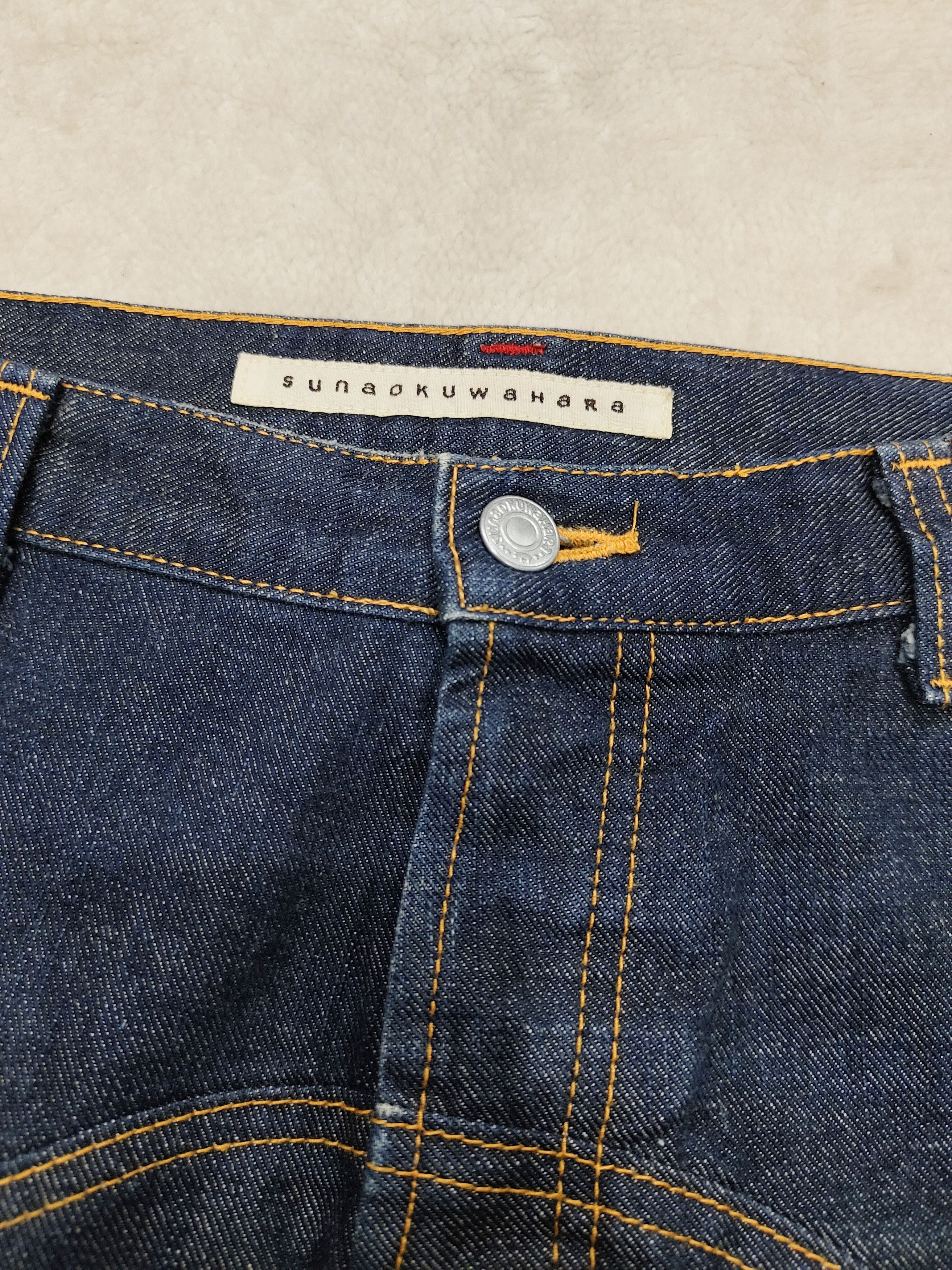 Issey Miyake Sunao Kuwahara- Street Mid Rise Distressed Straight Jeans Size US 32 / EU 48 - 5 Thumbnail