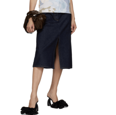 Dries Van Noten Dries Van Noten Slit Denim Midi Skirt Size 30" / US 8 / IT 44 - 1 Thumbnail