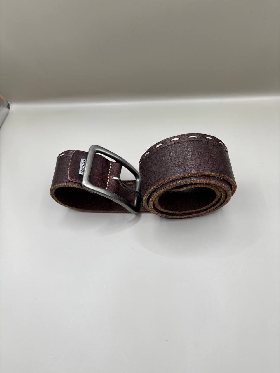 NAVYBOOT Navyboot Swiss Made Genuine Leather Belt - Brown Size ONE SIZE - 11 Thumbnail
