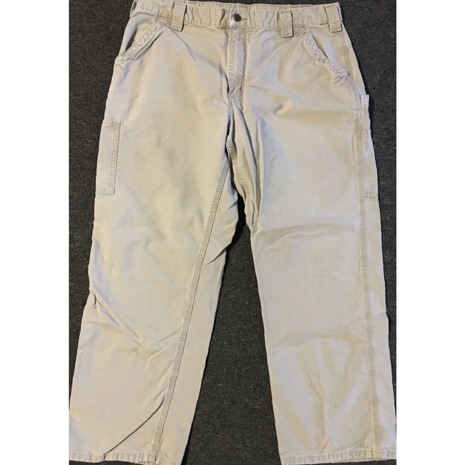 Carhartt VINTAGE Carhartt Pants B151 Tan Faded 38 29 Inseam Carpenter Trucker Grunge Punk Skate 90s Mens Beige 80s 90s Biker Rock Retro Thick Casual Workwear Size US 38 / EU 54 - 2 Thumbnail