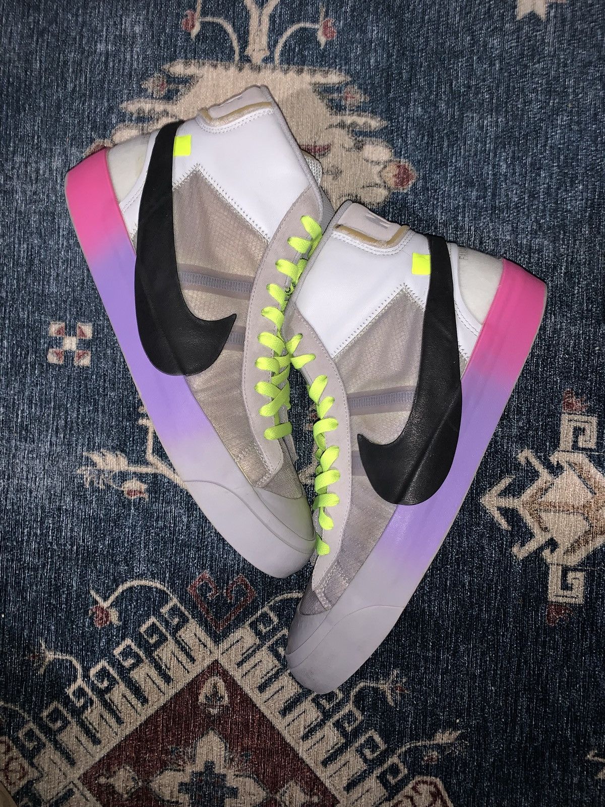 Nike 2018 Nike Blazer Mid Off-White Wolf Grey Serena Queen Size US 11.5 / EU 44-45 - 1 Thumbnail