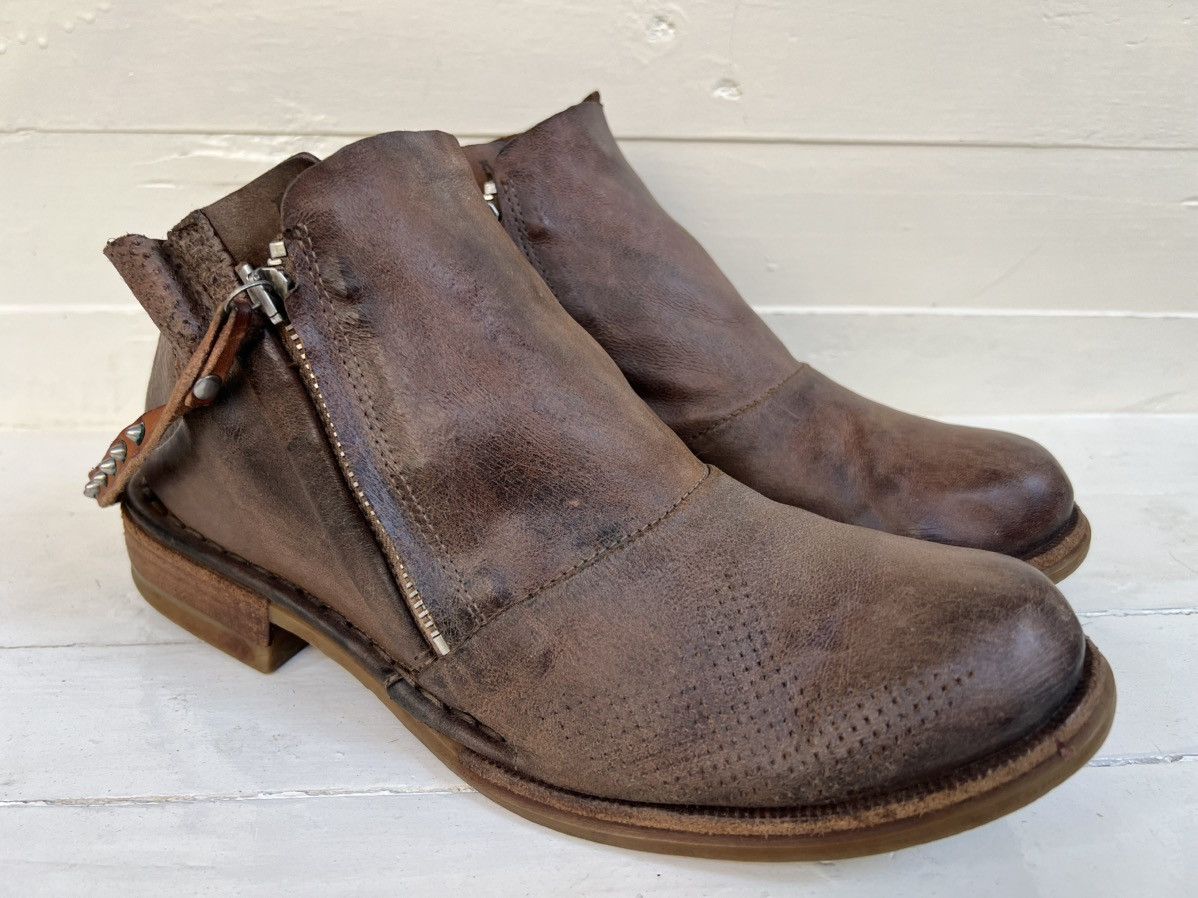 A.S.98 Airstep AS. 98 Women’s Leather Low Ankle Biker Moto Boots Size US 10 / IT 40 - 1 Thumbnail