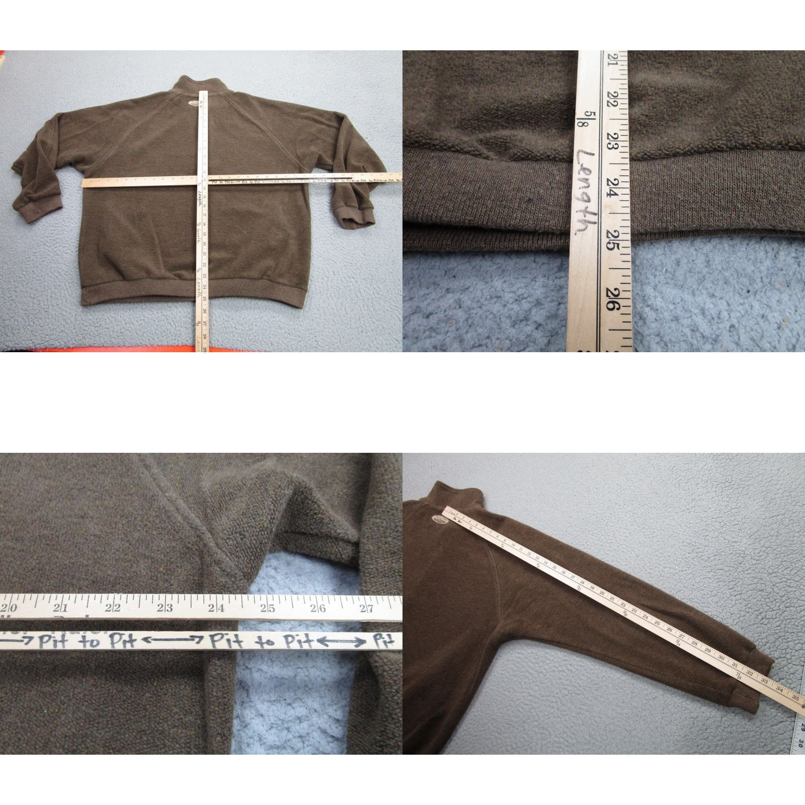 Vintage Straight Down Sweatshirt Mens Medium Brown 1/4 Zip Golf Fleece TPC Valencia Size US M / EU 48-50 / 2 - 8 Thumbnail