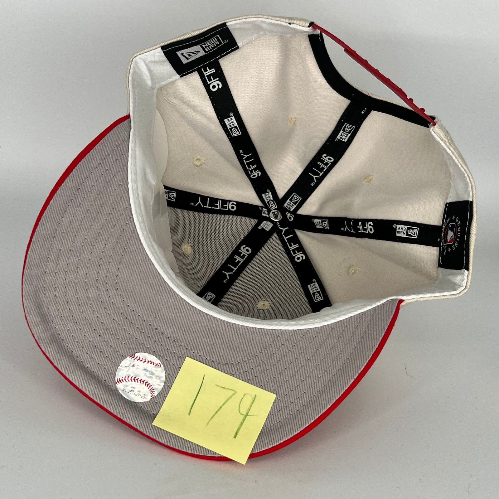 New Era Khaki Red Los Angeles Angel New Era MLB 9Fifty Snapback Hat Size ONE SIZE - 4 Thumbnail