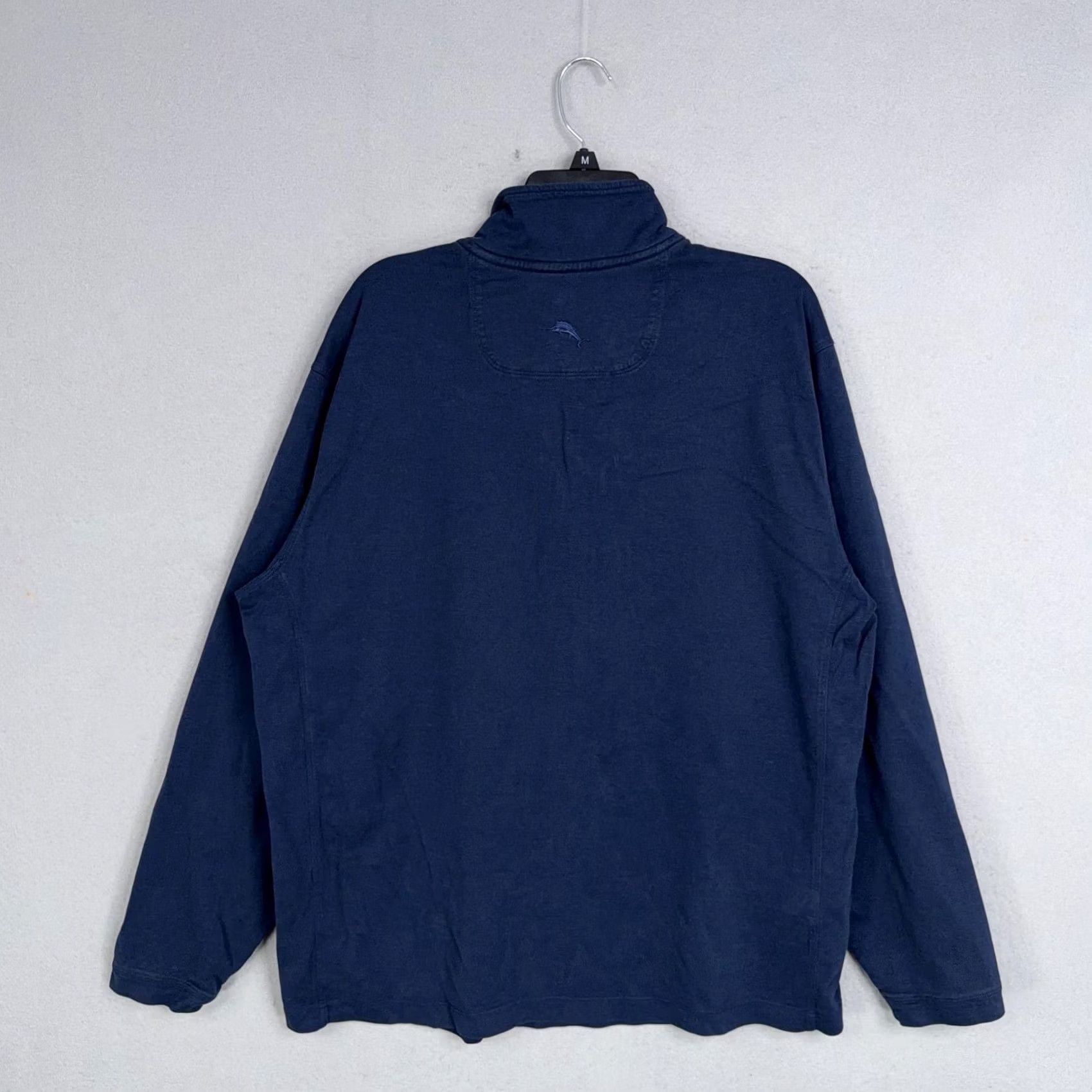 Tommy Bahama VINTAGE Tommy Bahama Sweater Mens XL Blue Pima Cotton 1/4 Zip Mock Neck Pullover Travel Size US XL / EU 56 / 4 - 5 Thumbnail