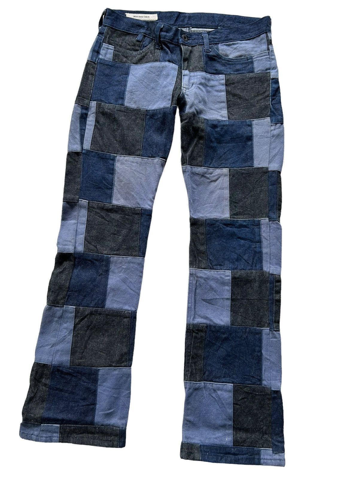 Japanese Brand × Kapital × Vintage Japanese Brand Four Bard Denim Patchwork Rare🎌☠️☠️ Size US 31 - 3 Thumbnail