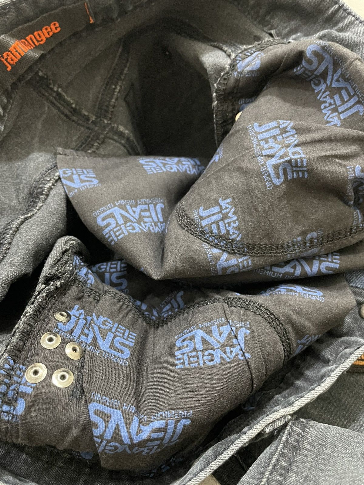 Japanese Brand 00s Jambangee Studed Denim Embroidered Skull Wash Jeans Y2K Size US 35 - 10 Thumbnail