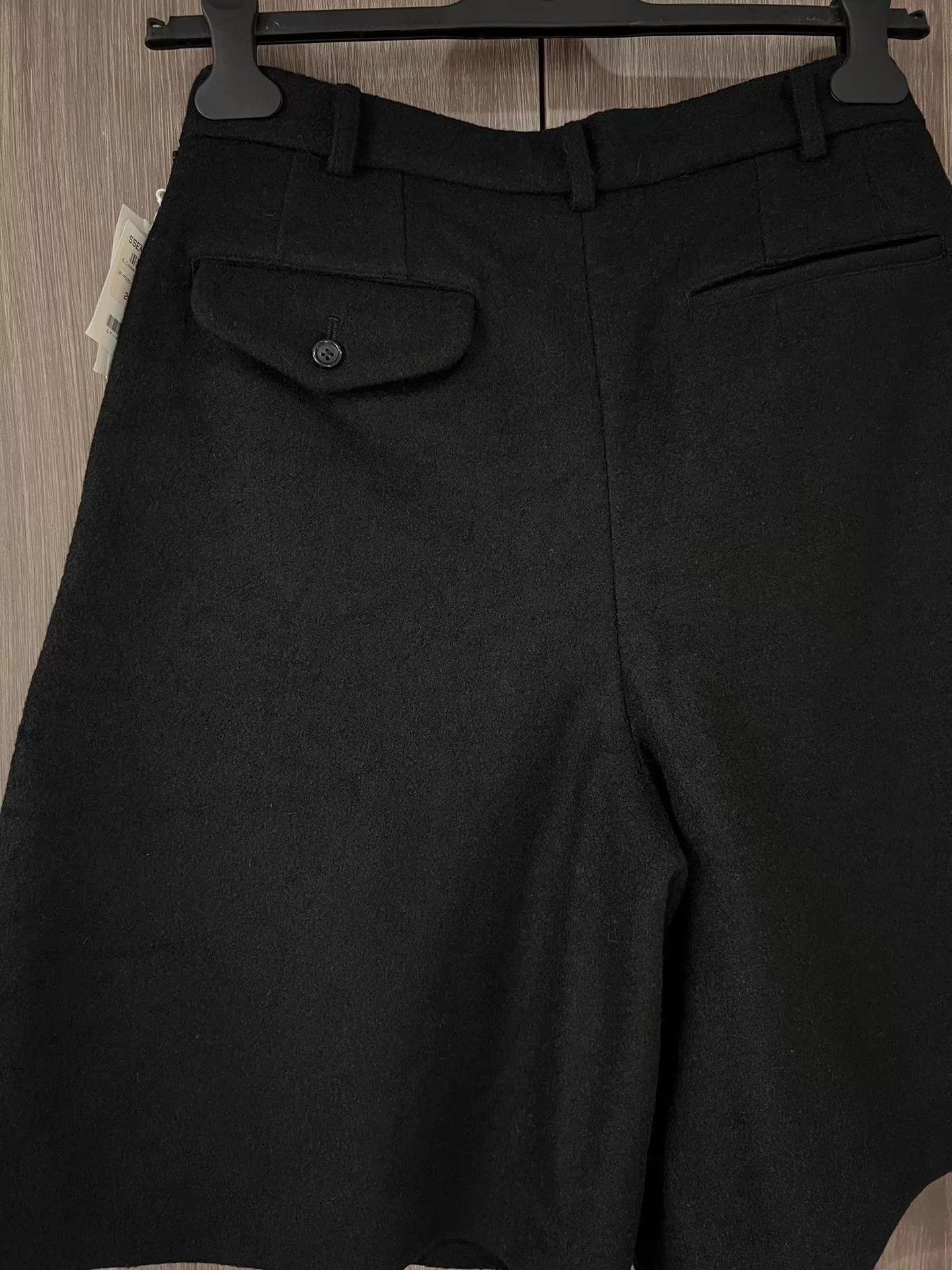 Comme des Garcons Women's CDG 2020 Wool Tweed Pleated Loose Shorts S Size US 29 - 7 Thumbnail