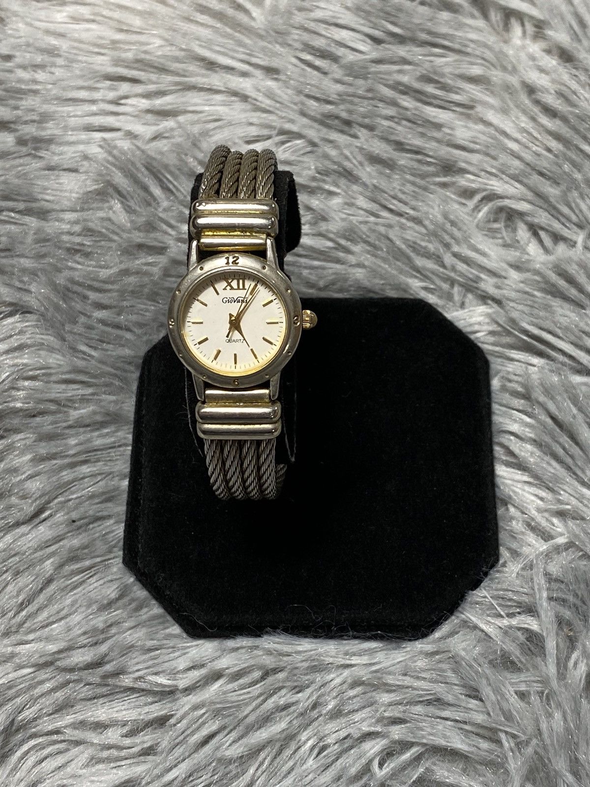 Japanese Brand × Jewelry × Vintage Giovani Quartz Watch with Steel Cable Band | Elegant Design Size ONE SIZE - 3 Thumbnail
