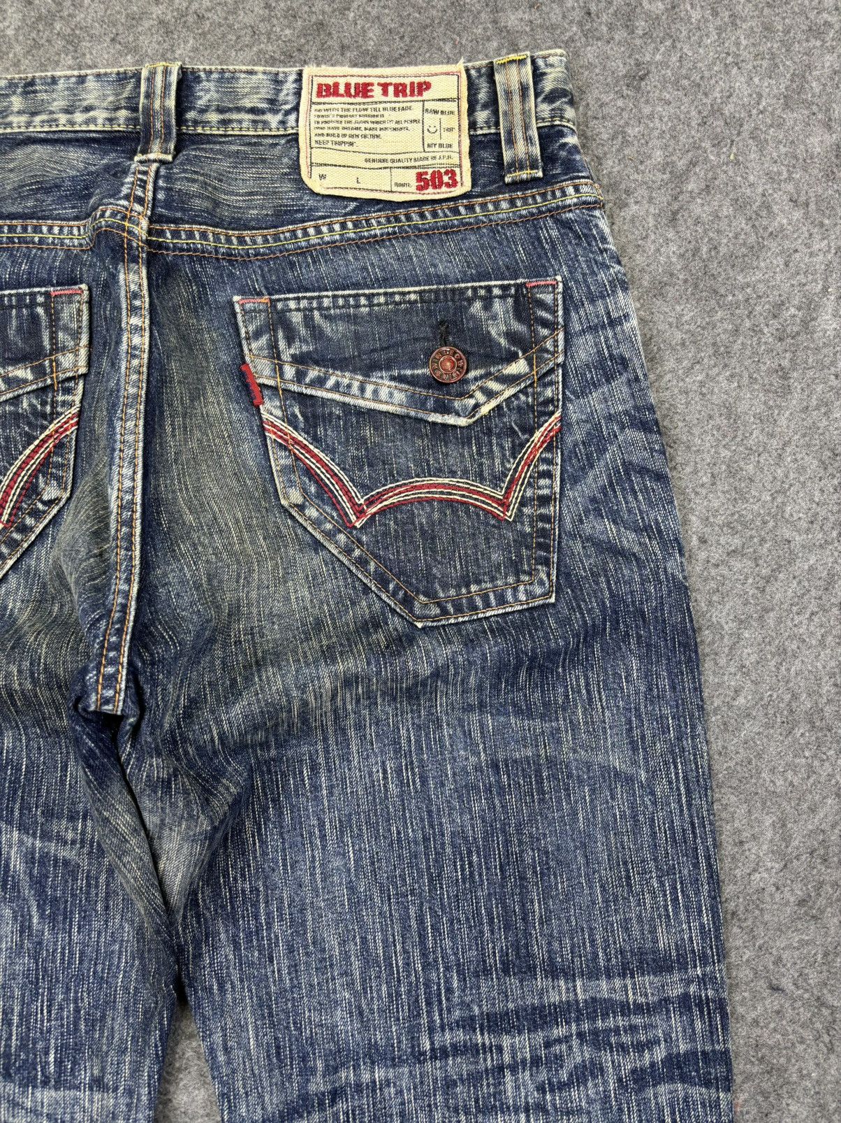 Edwin Flare Edwin 503 Sandy Style Crazy Fades Denim F922 Size US 35 - 11 Thumbnail