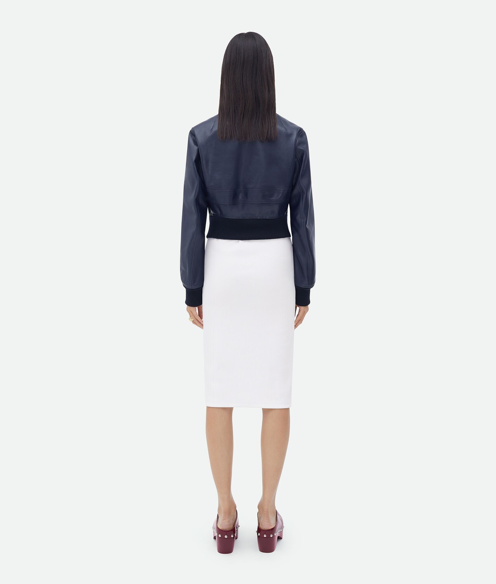 Bottega Veneta o1n1vont0325 Leather Jacket in Navy Size S / US 4 / IT 40 - 3 Thumbnail