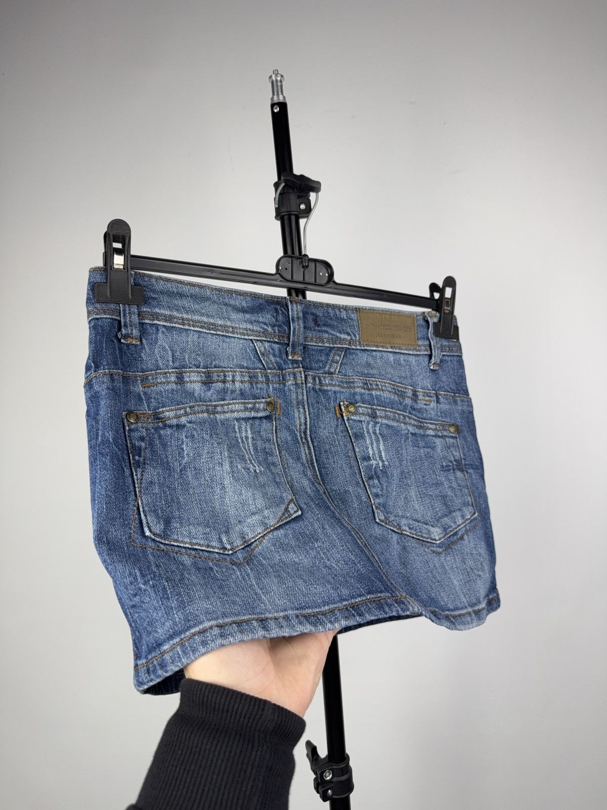 Japanese Brand Retro Y2K 00s H-Idee Denim Mini Skirt Blue Jeanwear Size 36 Size 28" / US 6 / IT 42 - 6 Thumbnail
