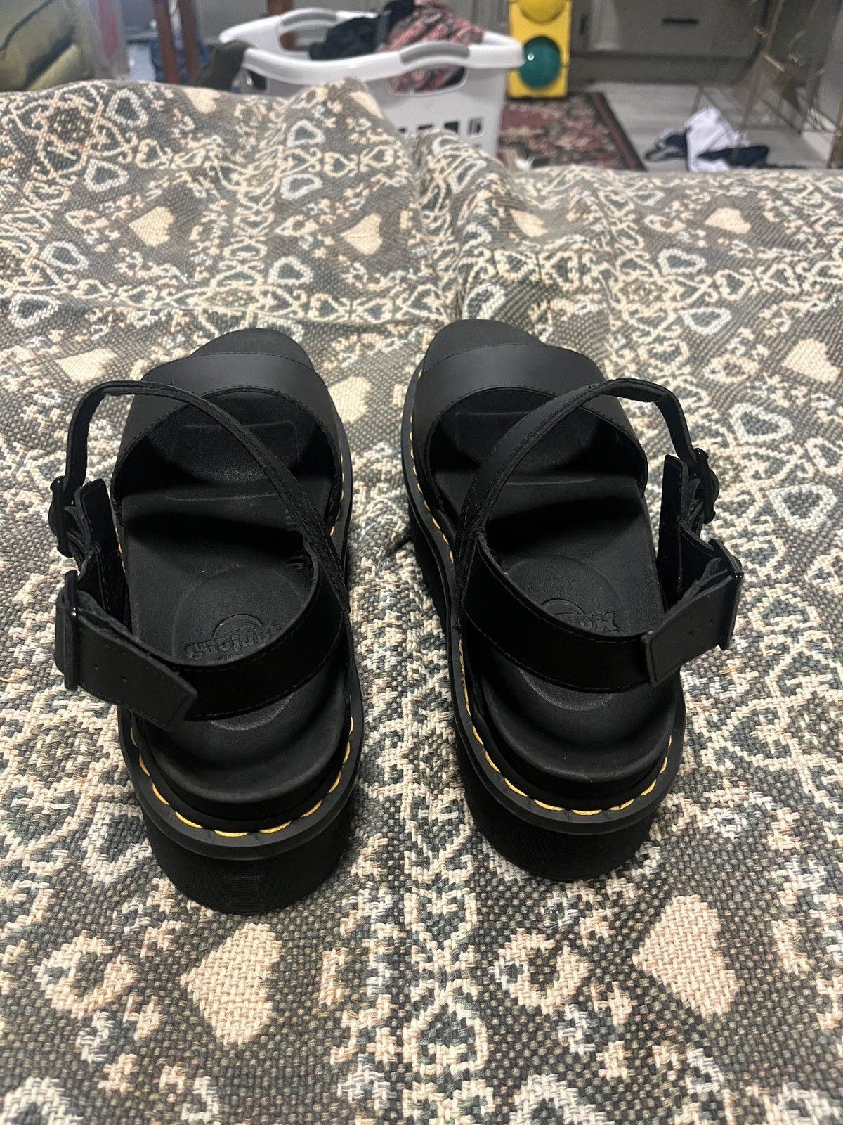 Dr. Martens Dr. Martens black platform sandals with straps Size US 10 / IT 40 - 3 Thumbnail