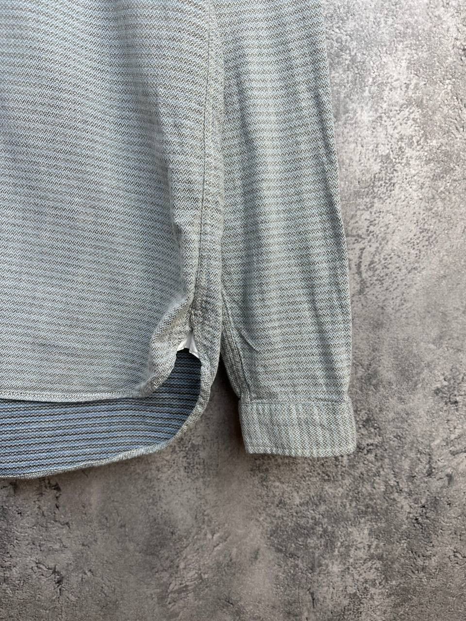Oliver Spencer Oliver Spencer Zigzag Textured Cotton Shirt Button Up LS Size US L / EU 52-54 / 3 - 8 Thumbnail